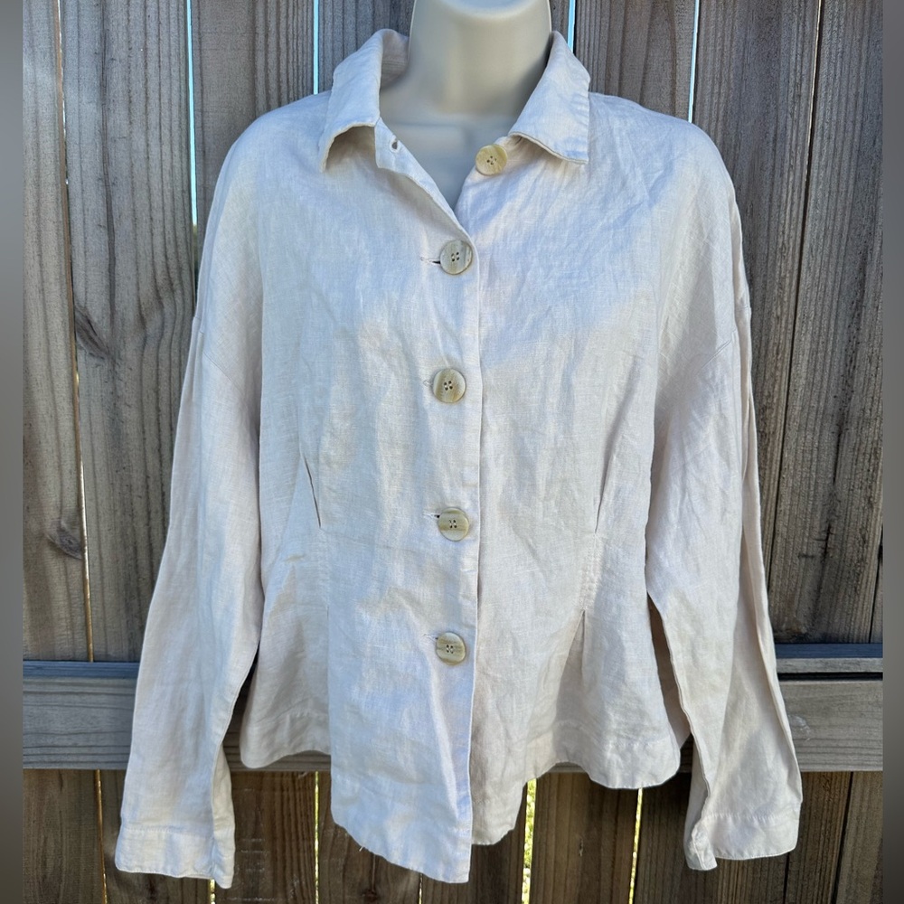 Zara women’s linen tailored blazer size medium